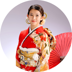 成人記念の写真（スタジオ撮影）